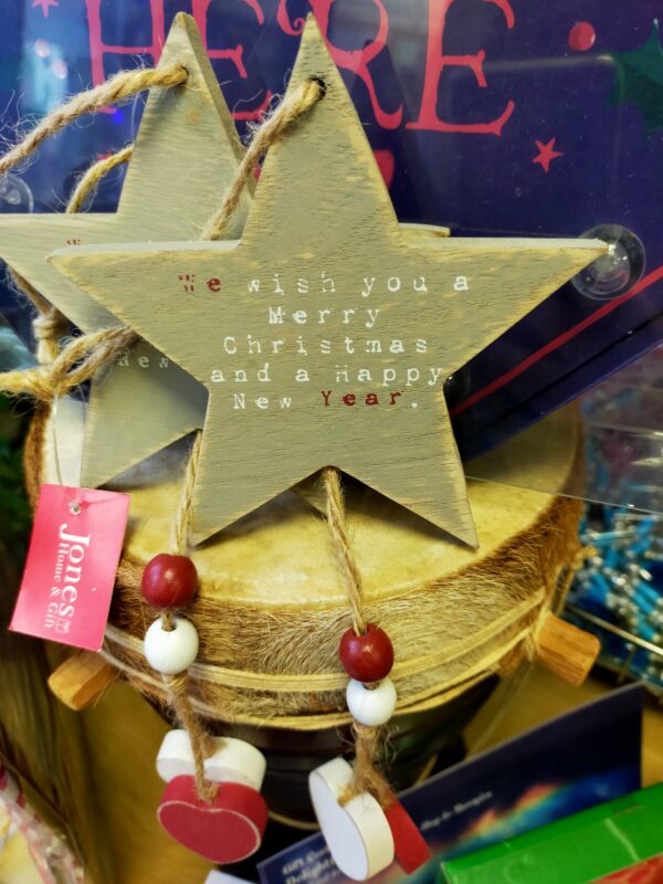 Wooden Christmas Star Sign